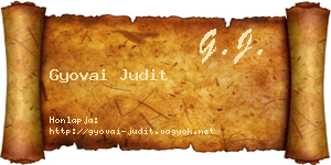 Gyovai Judit névjegykártya